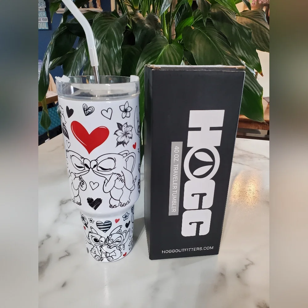 Stitch & Angel LOVE 40oz Traveler Tumbler 🎉sale